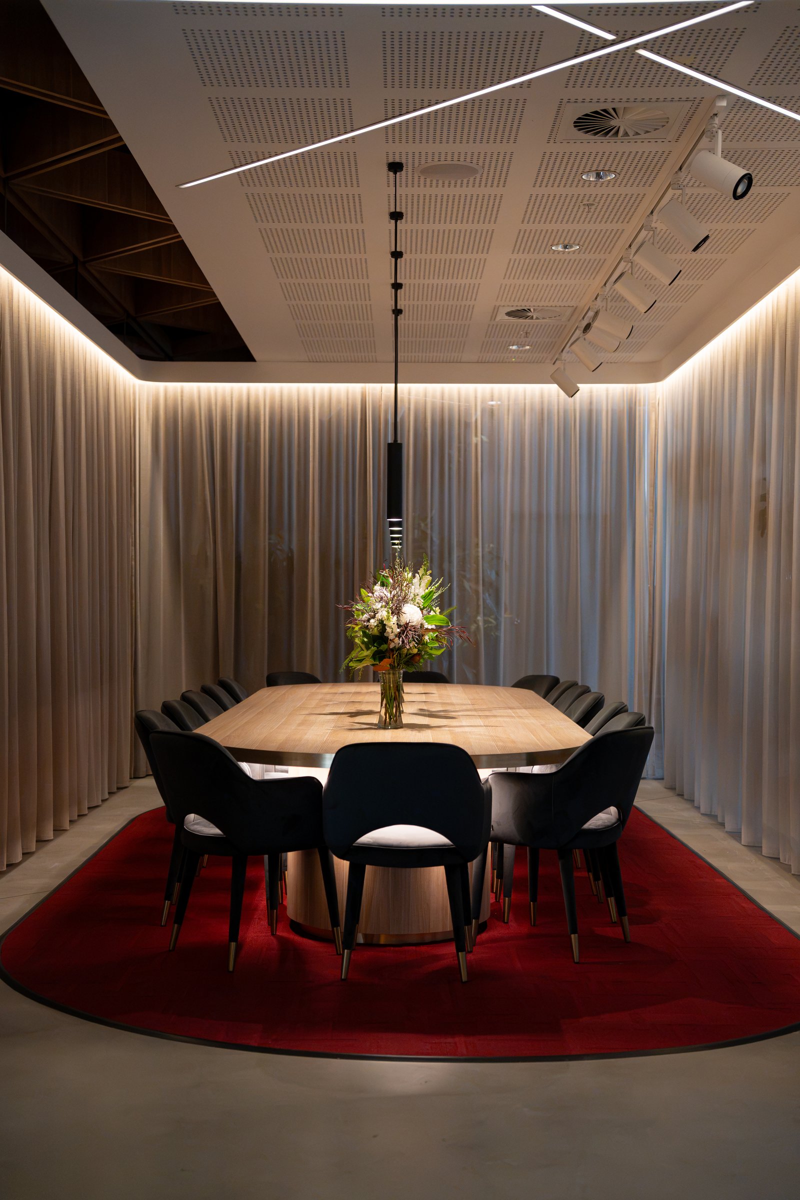 Private dining table set for a group at Cecilia